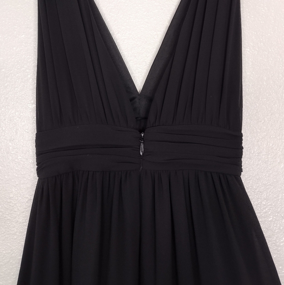 Black Bridesmaid Maxi Dress Formal Evening Gown - Picture 10 of 14